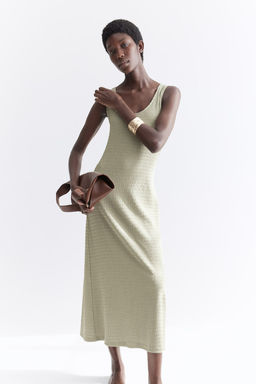 Maxivestido de punto con textura - H&m фото 2