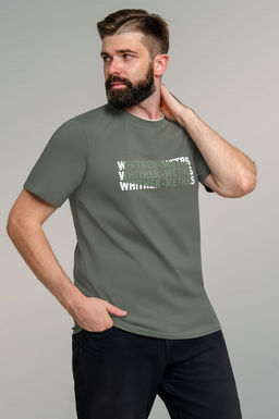 Арт. 67123 Футболка мужская 48-56 (5 шт) Цвет:хаки - Идеал фото 7