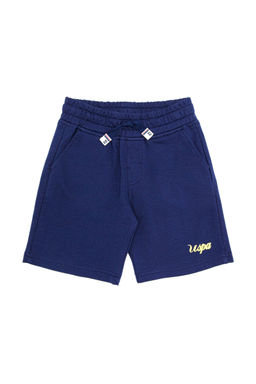 Детские темно-синие вязаные шорты