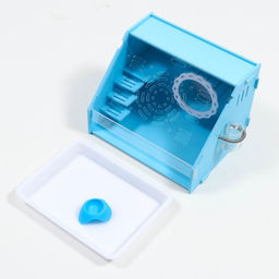 Клетка-переноска для грызунов,акриловая, голубая, 29 х 23,5 х 22 см - Пижон фото 7