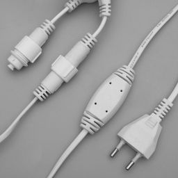 Гирлянда «Занавес», 2×7.4 м, IP44, УМС, 3 Вт, LED 1480/370, 220 В, мерцание, свечение белое