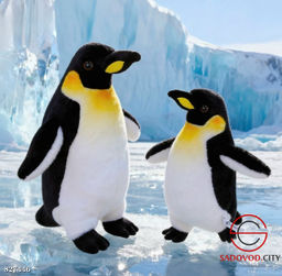 Плюшевая мягкая игрушка пингвин с малышом