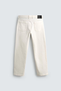 PANTAL?N STRAIGHT FIT TIRO BAJO / Blanco roto - Zara фото 8