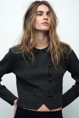 KNIT WRAP CARDIGAN - Zara фото 3