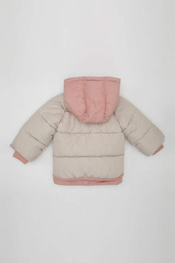 Пальто с капюшоном для маленьких девочек - Defacto фото 5