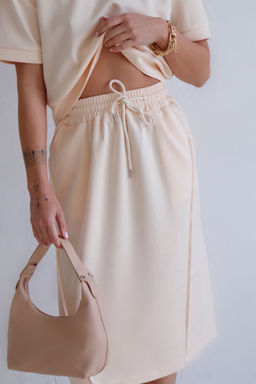 Martichelli Трикотажный костюм с юбкой кремовый фото 3