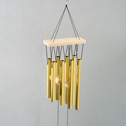Музыка ветра «Спокойствие», металл, золото 8 трубок, 67 см