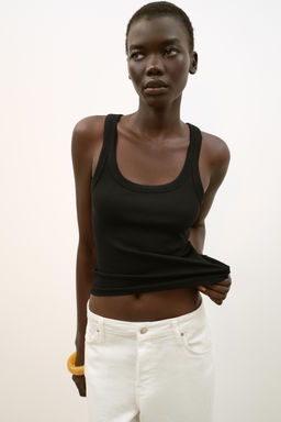 TOP MANGA SISA RIB / Negro - Zara фото 2