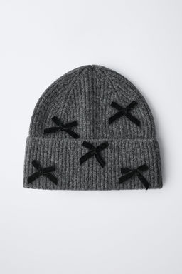 VELVET BOW KNIT BEANIE - Zara фото 4