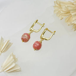 Серьги из Родохрозита