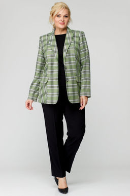 Жакет БелЭльСтиль 203 зеленая клетка фото 2