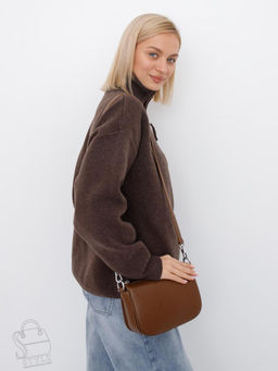 Сумка женская кожаная 1028C brown Polina&Eiterou