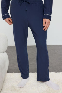 TRENDYOL MAN indigo Yumusak Tuse Orme Pijama Tak?m? TMNAW25PT00022 - Trendyolmilla фото 5