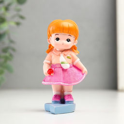 Фигурки набор полистоун Малыши с сумочками на сердце, 2 шт., 5?4.5?9; 5?4.8?9 см