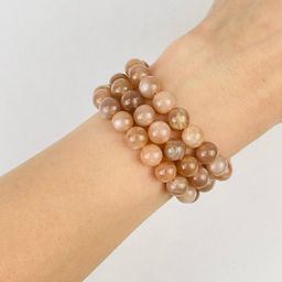 Бусины для украшений из Лунного камня (46 бусин) 39 см