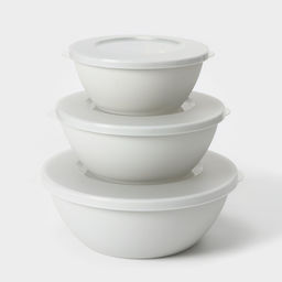 Набор мисок с крышкой HELSINKI, 3 шт.: 1 л, 2 л, 3 л, МИКС