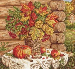 Набор для вышивания PANNA Золотая серия N-1392 Осенний натюрморт 35 х 31 см