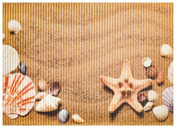 Коврик "Пляж" 67х47 см напольный из вспененного ПВХ 6826-beach