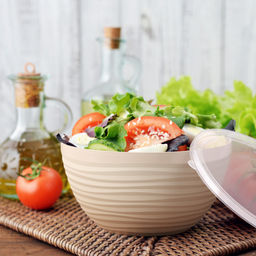 Цена за 2 шт. Чаша "Оазис" 2,5л (с крышкой) (бежевый) М8403