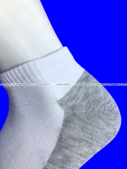 Цена за 10 пар. DOMINOBS носки мужские укороченные белые (серая подошва) арт. 5206 - Байвей фото 4