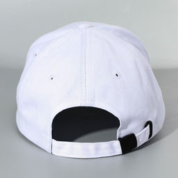 Кепка однотонная, белая, хлопок