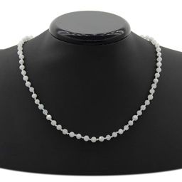 Лунный камень (Индия) круглые гранёные 6мм, бусы 49см