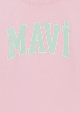 Mavi Logo Bask?l? Pembe Tisort  фото 5
