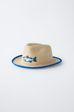 GORRO PAJA BORDADO / Azul?n - Zara фото 2