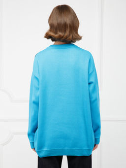 Джемпер женский ZZ-07012 l.blue - Eleganzza фото 3