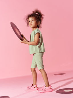 Футболка укороченная без рукавов Шалфей - Bungly фото 5