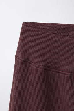 CONJUNTO RIB TOP Y PANTALON STRAIGHT / Marr?n - Zara фото 9
