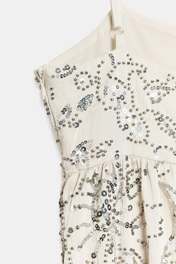 VESTIDO MINI ABALORIOS / Plata - Zara фото 8