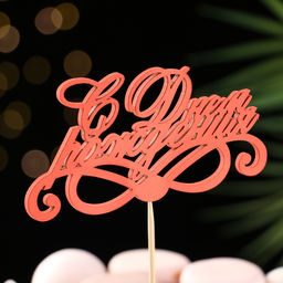 Топпер для торта «С Днём Рождения», 1 шт., МИКС