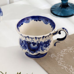 Чайная гжель Шатер, бело-синий,керамика, - Simaland фото 5