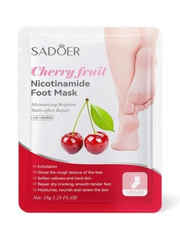 Цена за 2 шт. Отшелушивающая маска-носки для ног Sadoer, вишня, 35 г