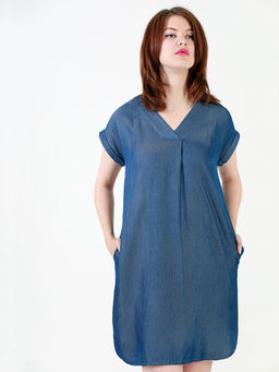 Платье синее летнее