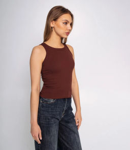 Майка #ОКТ1648, шоколадный