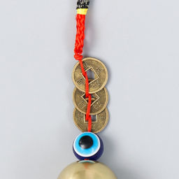 Цена за 2 шт. Колокольчик металл От сглаза 1 колокол+3 монетки 18 см - Simaland фото 2