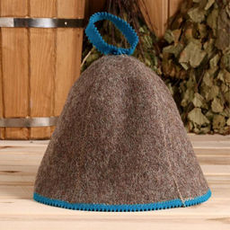 Шапка для бани классика тёмная - Добропаровъ фото 5