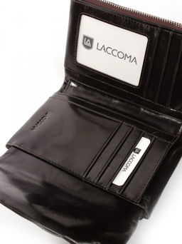 LACCOMA кошелек LA-2089-Б-темно-коричневый натуральная кожа