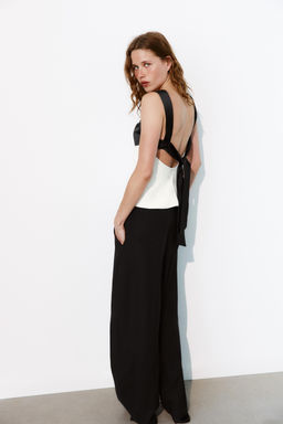 TOP COMBINADO LAZADA ESPALDA / Blanco