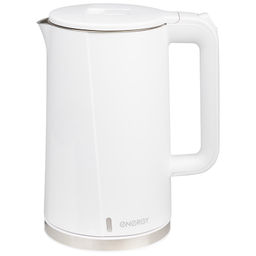 Чайник ENERGY E-208 (1,7 л) белый, двойной корпус 164148