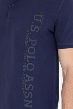 U. S. Polo Assn Мужская темно-синяя футболка с воротником-поло - U.s. polo assn фото 14