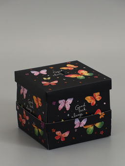 Коробка подарочная "Бабочки, Всегда" 14,5 х 14,5 х 12,7 см