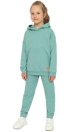 CRB wear/CWKG 90201-39 Костюм для девочки (толстовка, брюки),морская волна/Ex.Cherubino