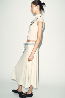 TOP SOFT CUELLO ALTO / Blanco roto - Zara фото 3
