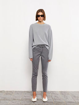 Kad?n Normal Bel Mercury Skinny Fit D?z Jean Pantolon