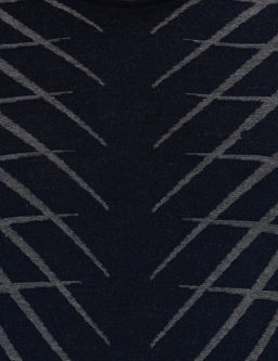 Темно-синий облегающий трикотажный свитер с круглым вырезом - Cacharel фото 15