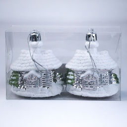 Набор ёлочных игрушек серебреный 2 шт - Super bat фото 2