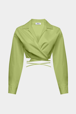 Рубашка укороченная из мягкого хлопка с завязками - Mollis фото 5